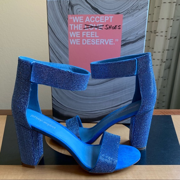 Blue Rhinestone Sandal | Poshmark